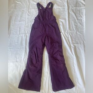 Dark purple Lands end overall snow pants